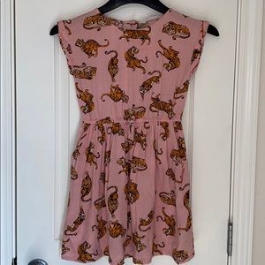 H&M Girls Tiger Print Dress w/ Pockets Size 9-10 Y